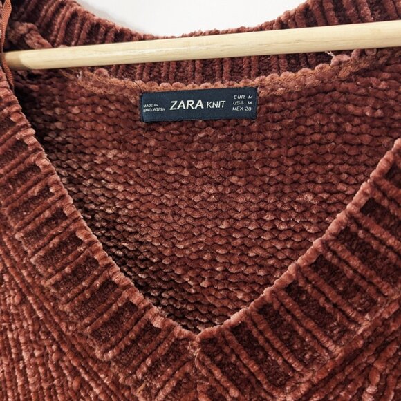 ZARA Oversized Chenille Sweater - Picture 7 of 9